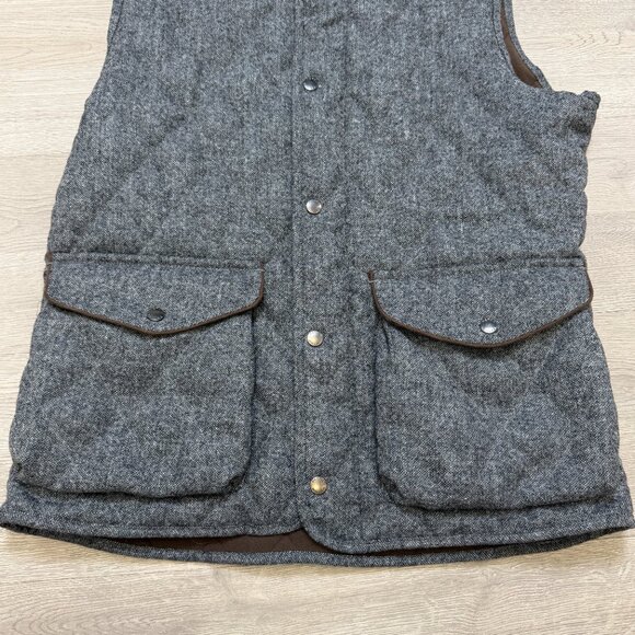 PETER MILLAR Men's Medium Delta Donegal Tweed Shetland Wool Quilted Vest Lined - Picture 8 of 11